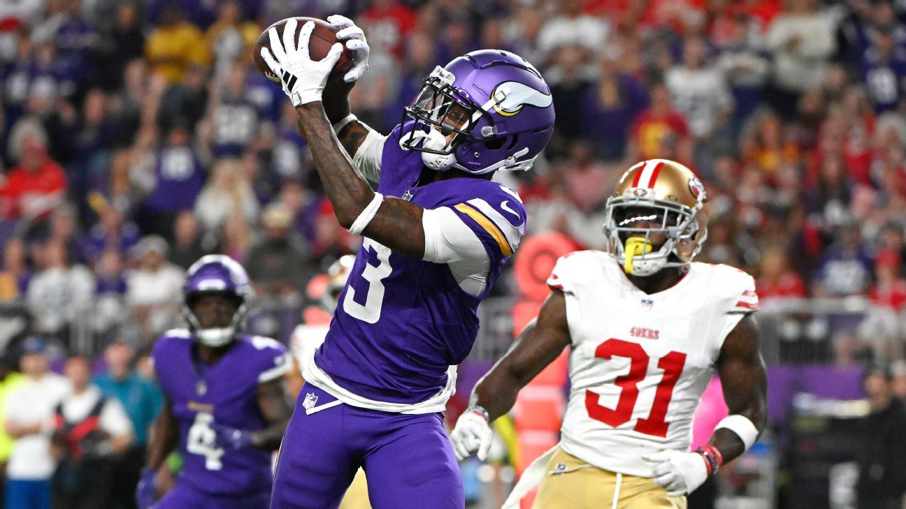 Jordan Addison, Kirk Cousins lead Vikings past 49ers - ESPN