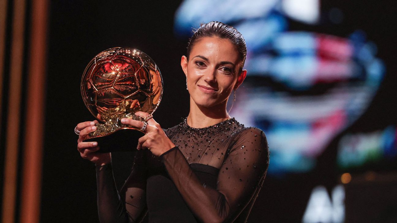 Spain, Barcelona star Bonmatí wins Ballon d'Or Féminin award - ESPN