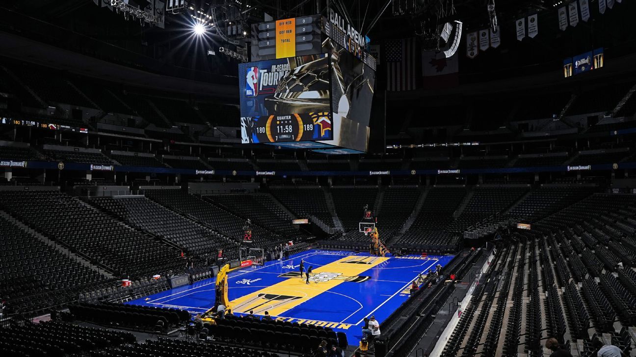 Too far 3-point line on Nuggets’ court repainted before tipoff