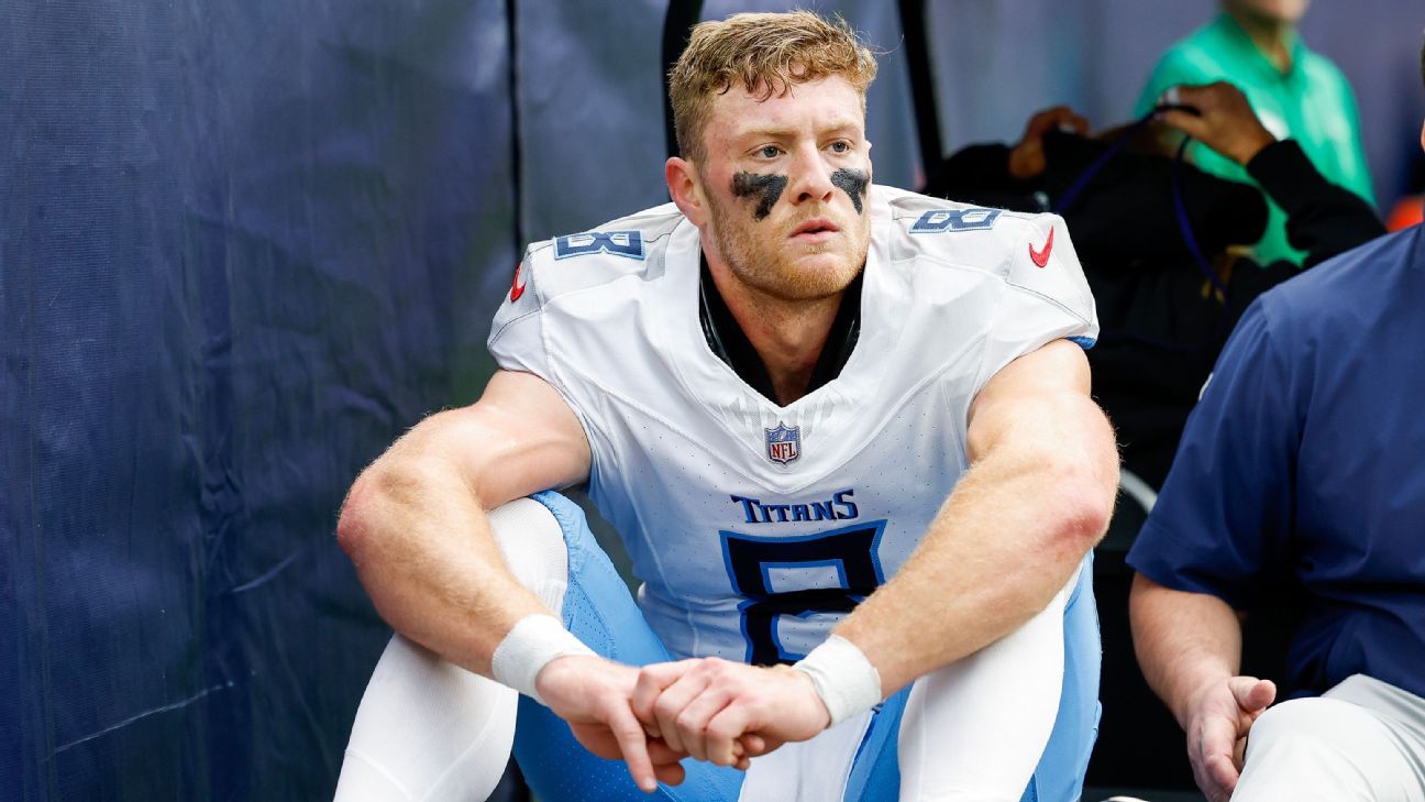 Titans' Will Levis ruled out vs. Texans with foot injury - ESPN