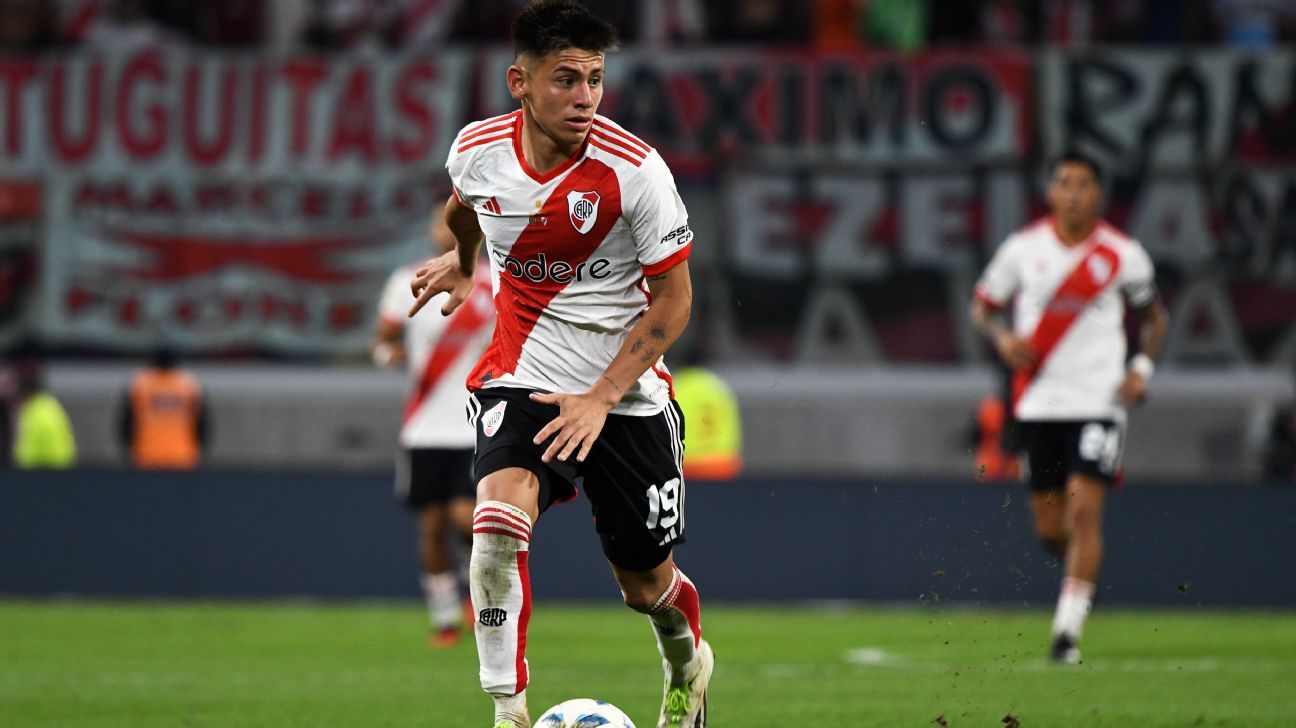 Echeverri joins City squad after River Plate loan