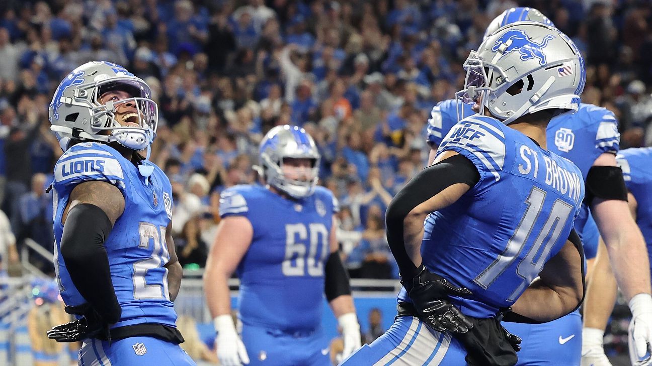 NFL wild-card playoff uniforms: Lions go blue