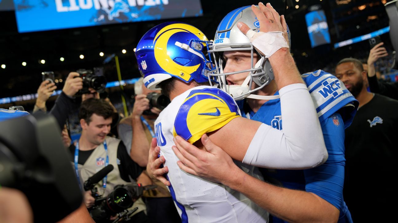 Lions' playoff win vs. Rams caps emotional week for Jared Goff ESPN