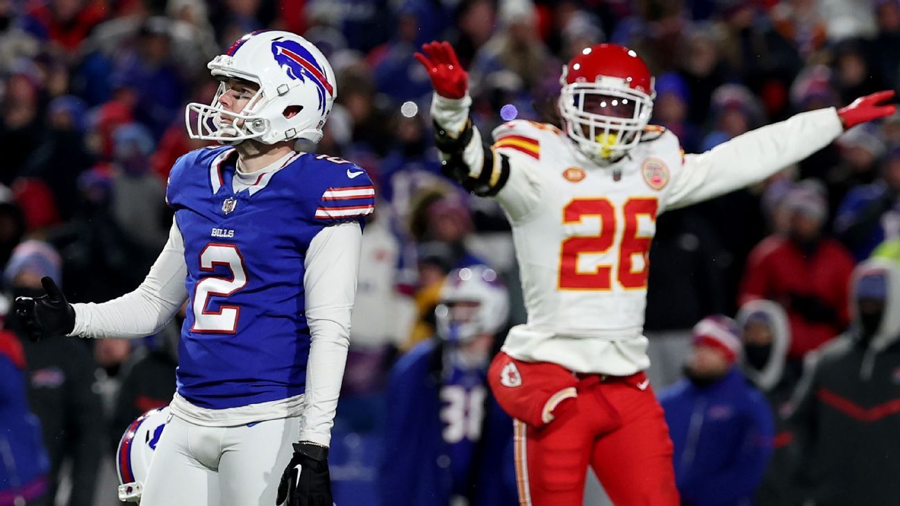 Tyler Bass lamenta l'assenza di FG dopo la sconfitta dei Buffalo Bills