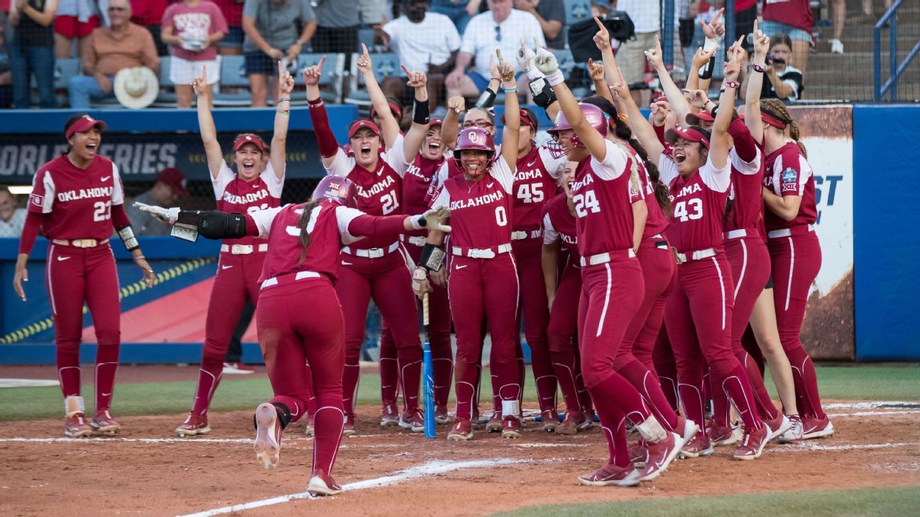 College softball rankings 2025 NCAA preseason top 25 poll ESPN