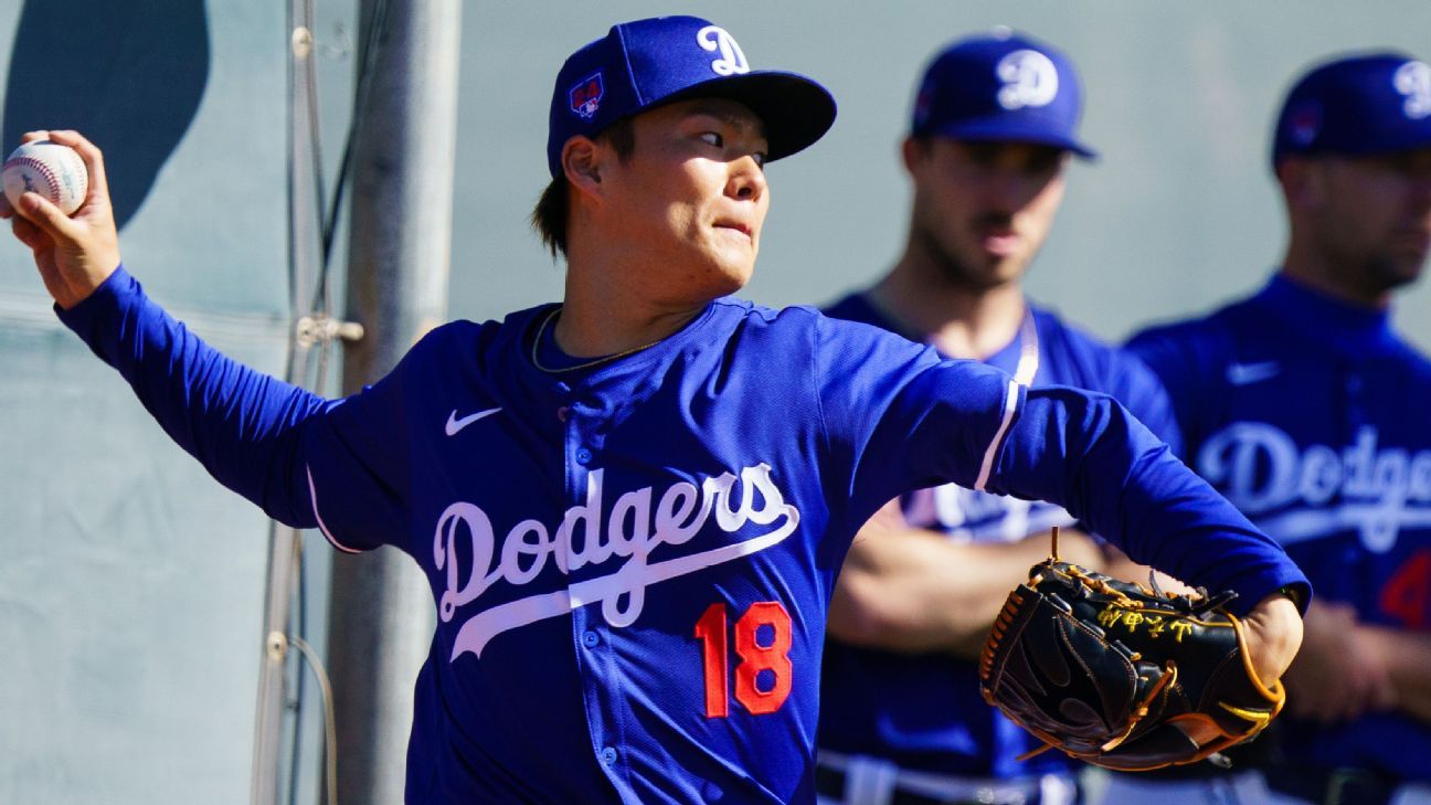 'Nasty': Word of Yoshinobu Yamamoto's stuff quickly spreading through Dodgers camp