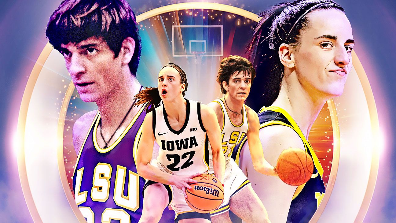 Vergleichen Sie Kaitlyn Clark von Iowa State und LSU-Legende Pete Maravich