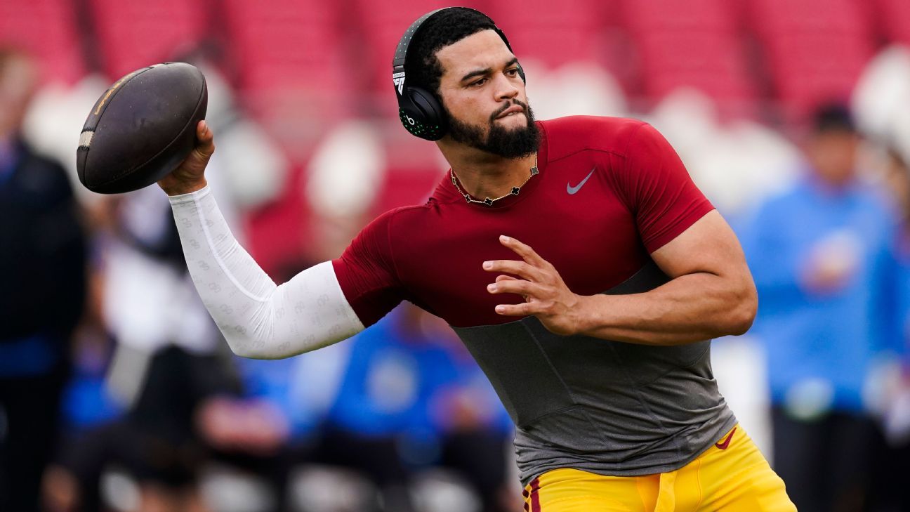 Caleb Williams mostra seu conjunto de habilidades no pro day da USC