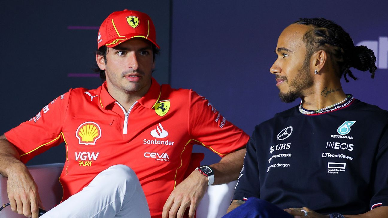 Sainz : « Pas de rancune » envers Hamilton pour le siège Ferrari 2025