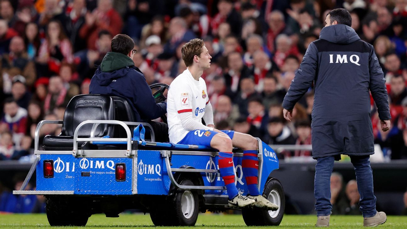 Frenkie de Jong et Pedri de Barcelone blessés contre l’Athletic Club