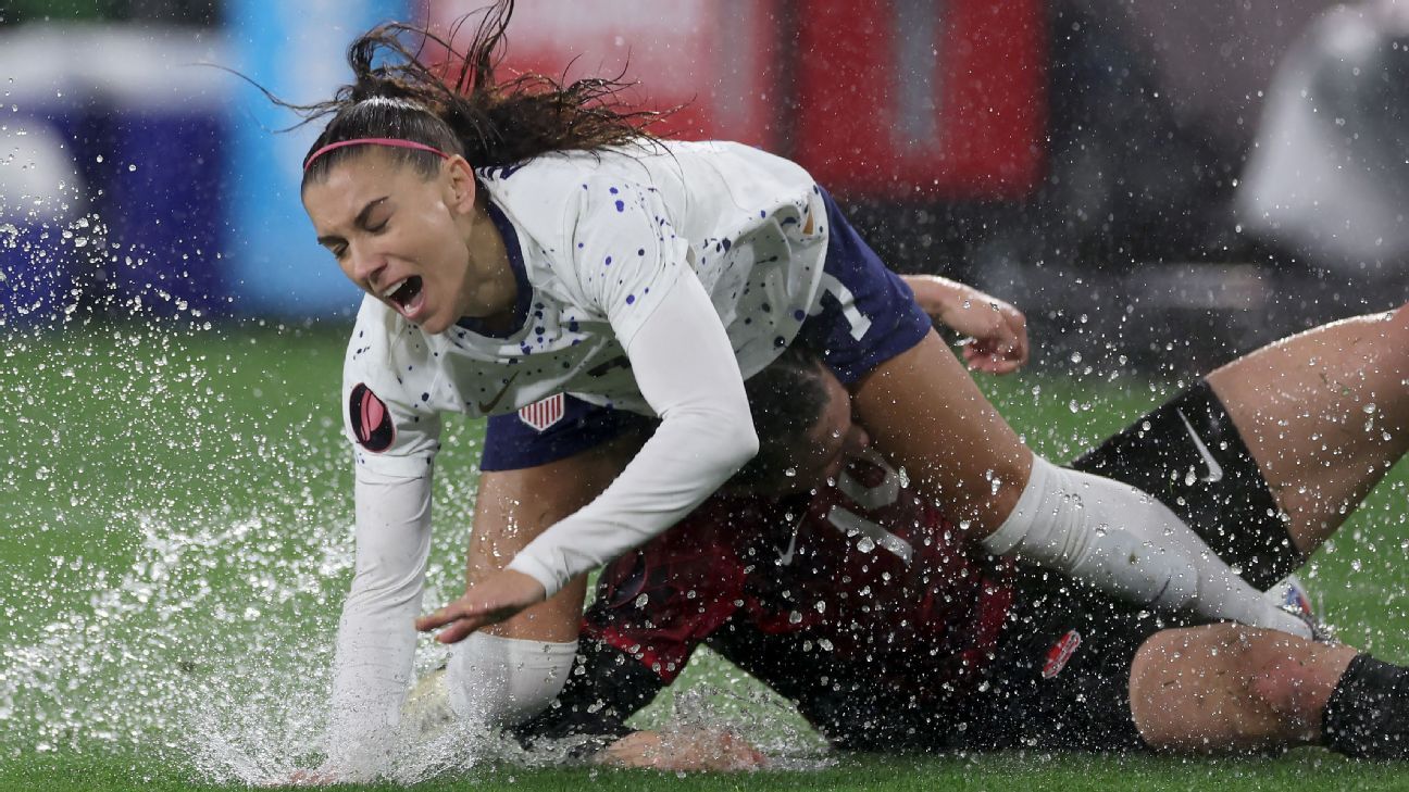 USWNT beats Canada to reach W Gold Cup final, but should rainsoaked