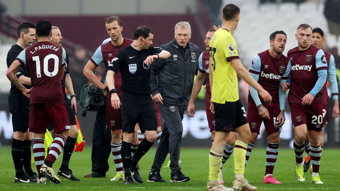 West Ham rescató un punto en el último minuto ante Burnley - ESPN