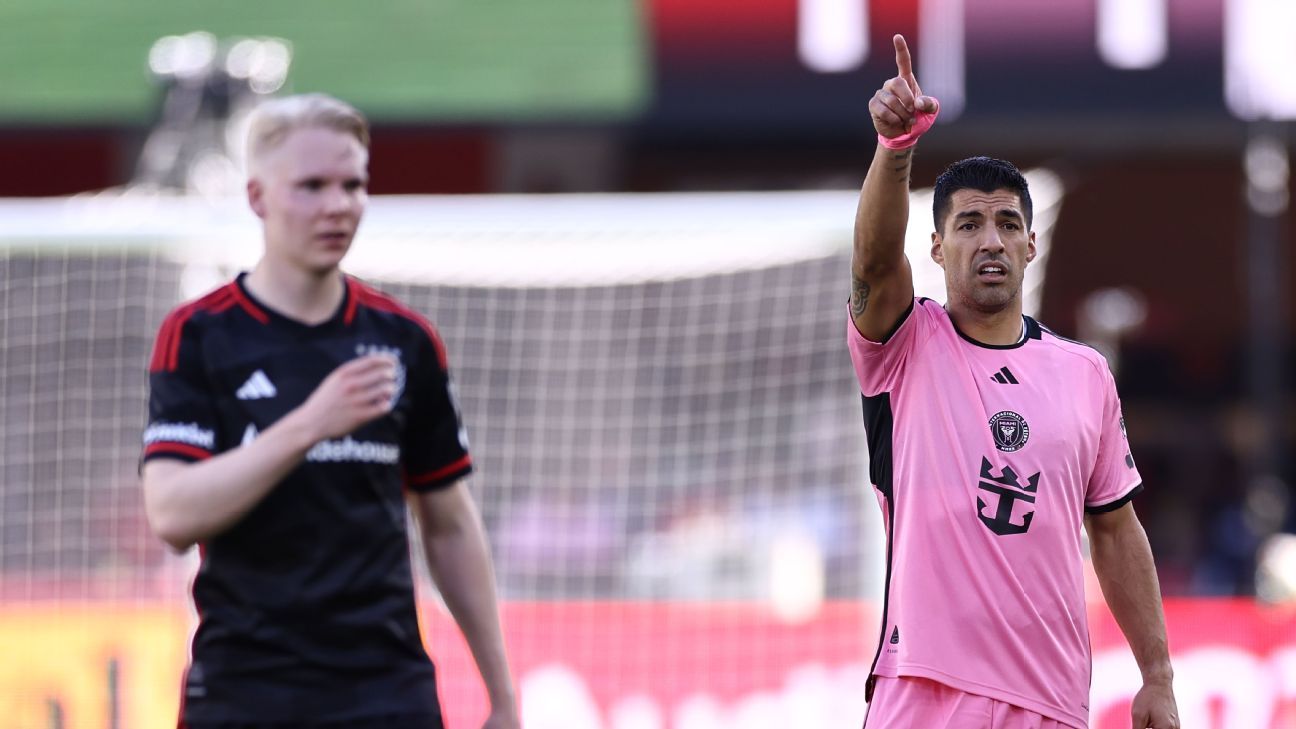 Luis Suárez a marqué un doublé pour l’Inter Miami contre DC United en MLS