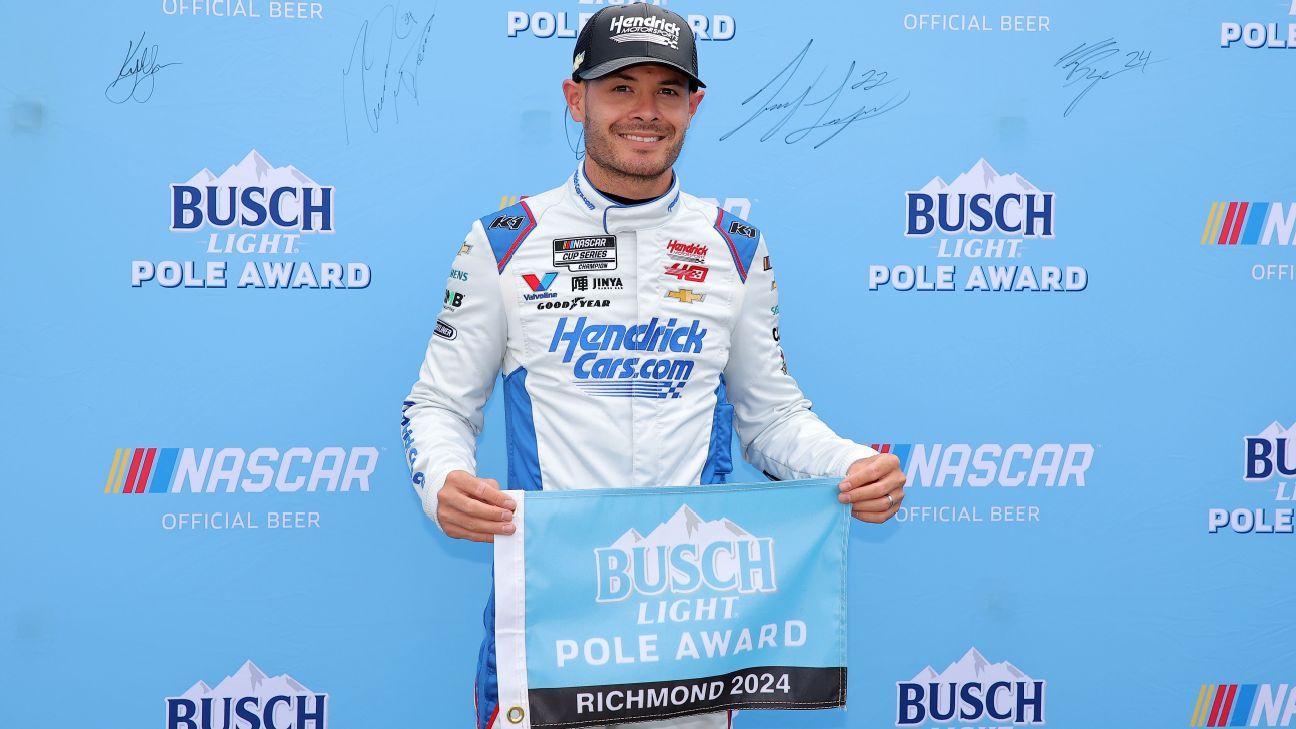 Larson earns pole at Richmond on Easter Sunday