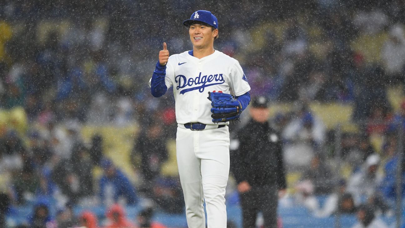 Yoshinobu Yamamoto está afiado após sua estreia, mas os Dodgers estão perdendo