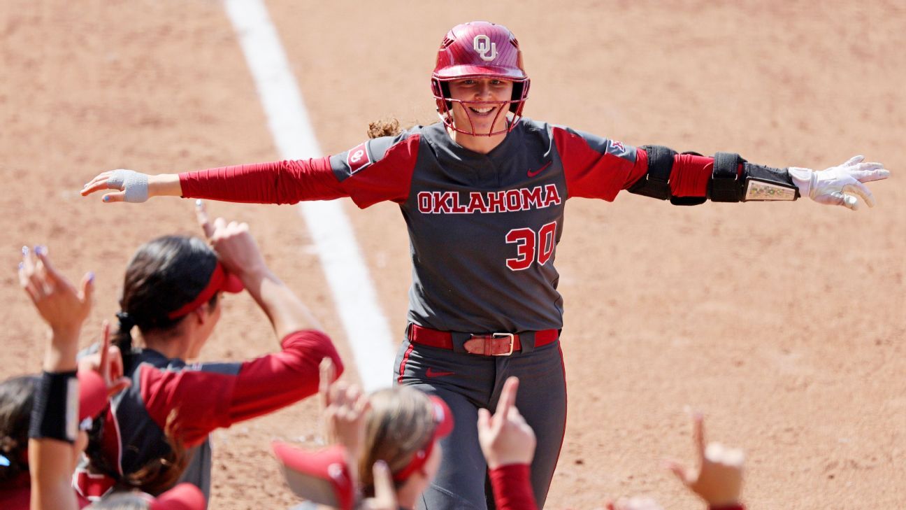 College softball top-25 rankings, plus players to watch in April