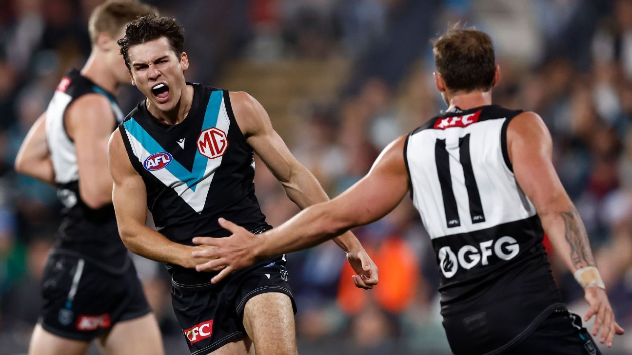 Rozee, Hornet power Port to big win over Essendon - ESPN