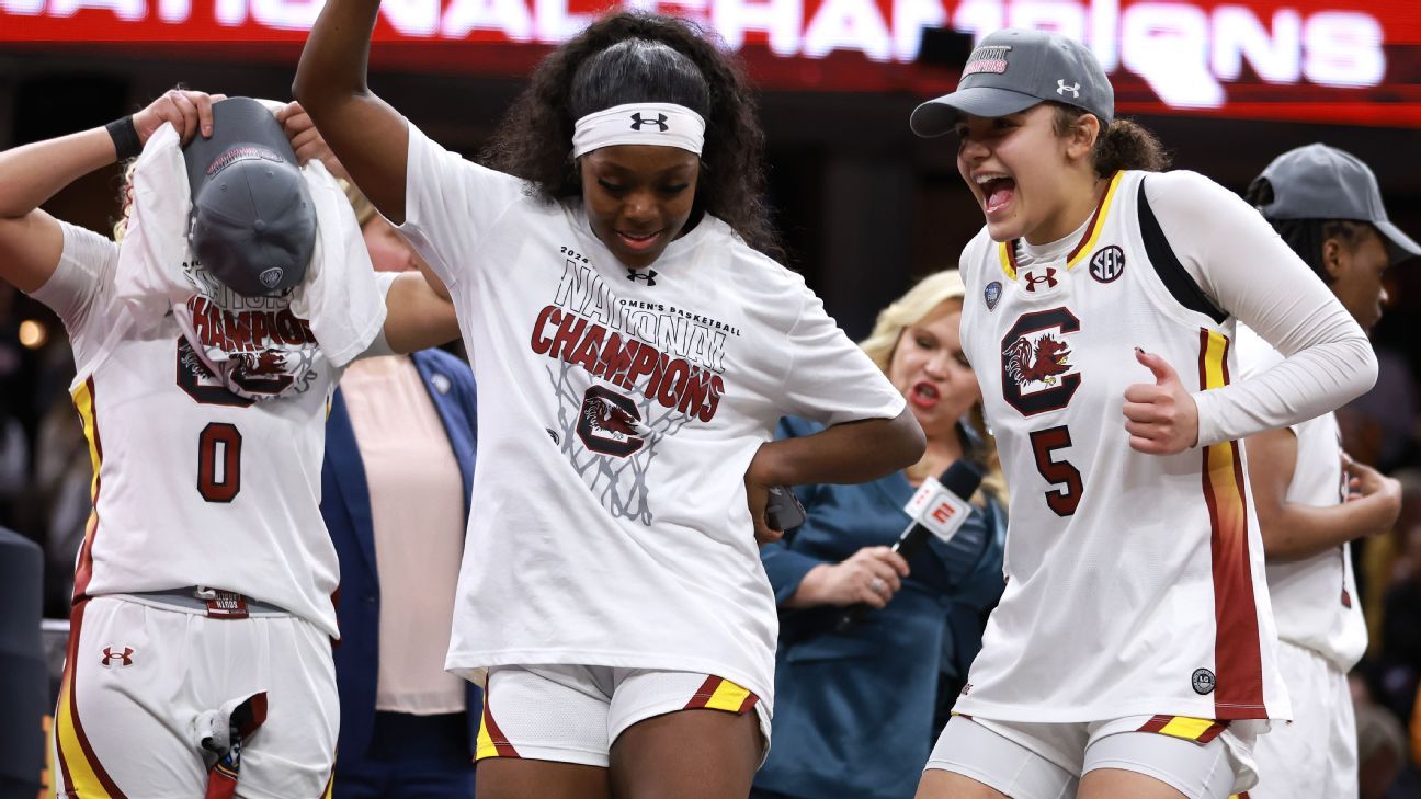 South Carolina opens as favorites to win 2025 NCAA title ESPN