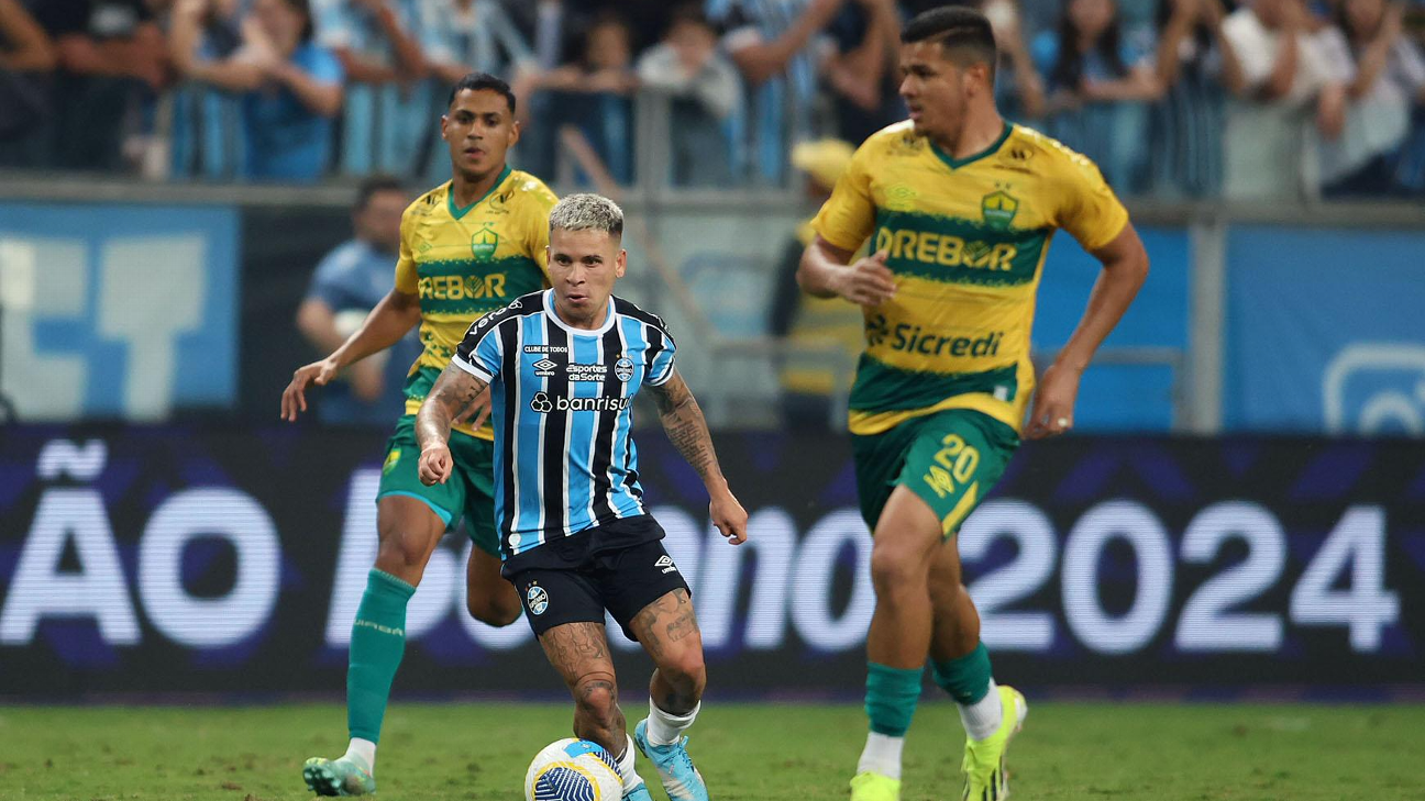 Transmissão ao vivo, horário e escalações do jogo Cuiabá x Grêmio pelo Brasileirão