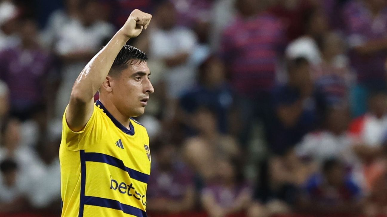Miguel Merentiel, with a great finish, scored for Boca Juniors in the League Cup semi-final