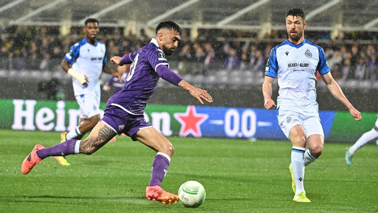 Avec une passe décisive de Nico González, la Fiorentina a battu Bruges 3-2 en demi-finale de l’UEFA Conference League