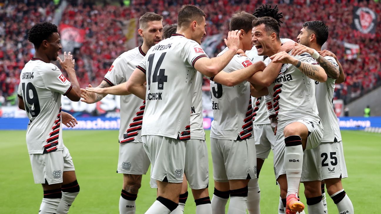 Déjà champion, le Bayer Leverkusen bat Francfort et est proche d’une campagne invaincue