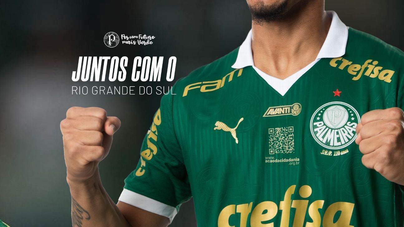 Palmeiras doa renda líquida de jogo para vítimas de tragédia no RS.