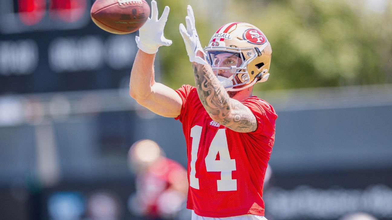 Pearsall listo para debutar con los 49ers, Jennings fuera