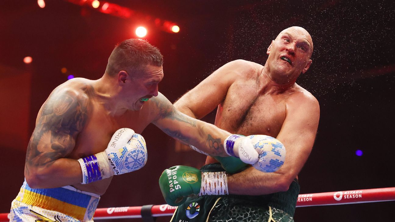 Unter den Augen von Cristiano Ronaldo und Neymar gewinnt Usyk den „Krieg“ mit Fury im Boxen