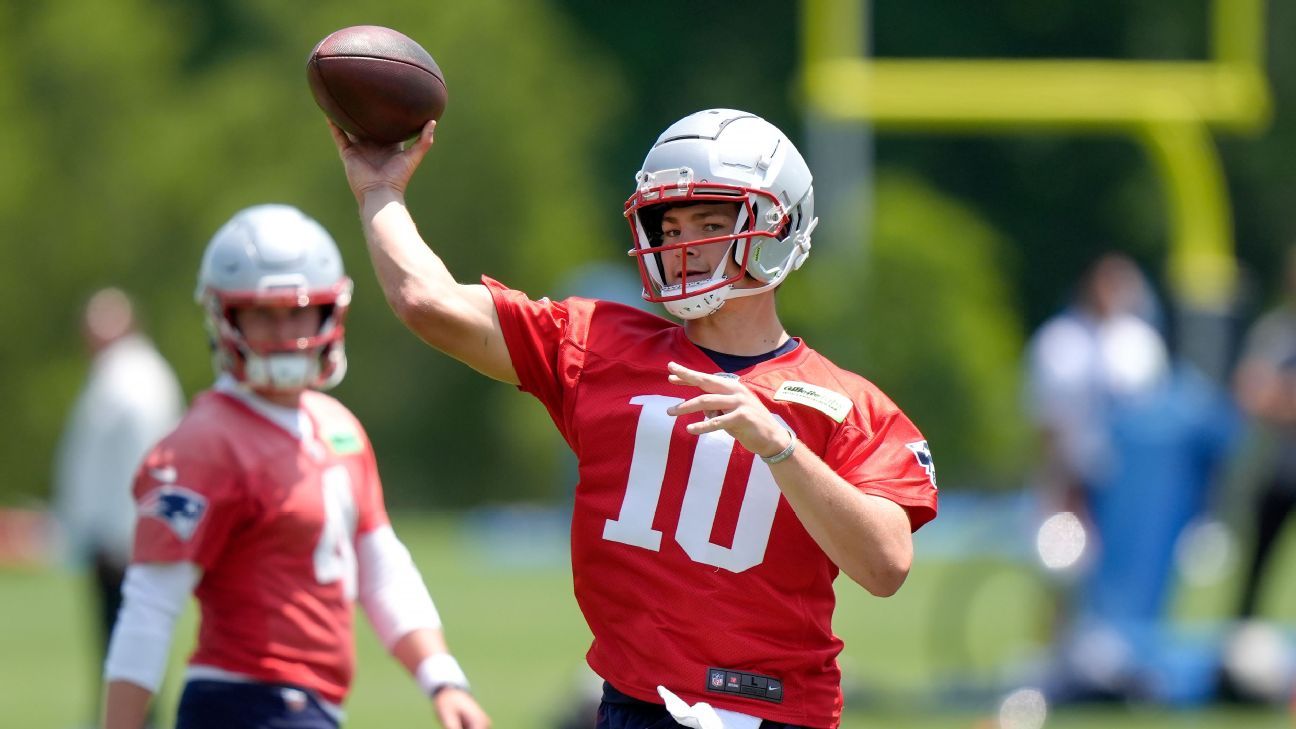 Patriots OC praises QB Drake Maye, but stresses patience