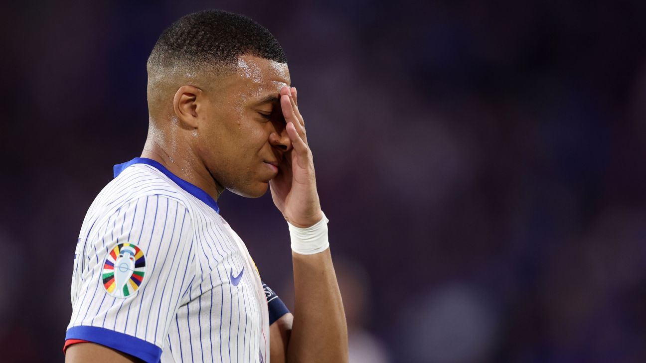 Kylian Mbappe will miss France’s next match in the European Cup