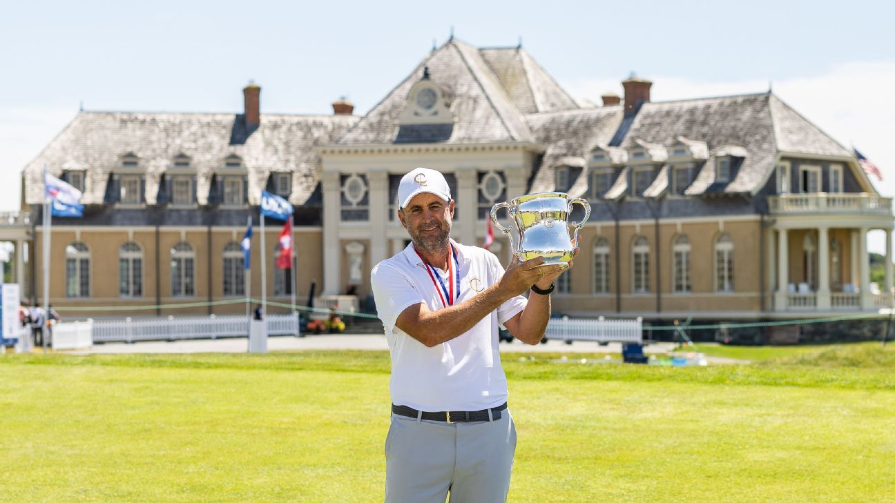 Richard Bland wins US Senior Open after rain delay