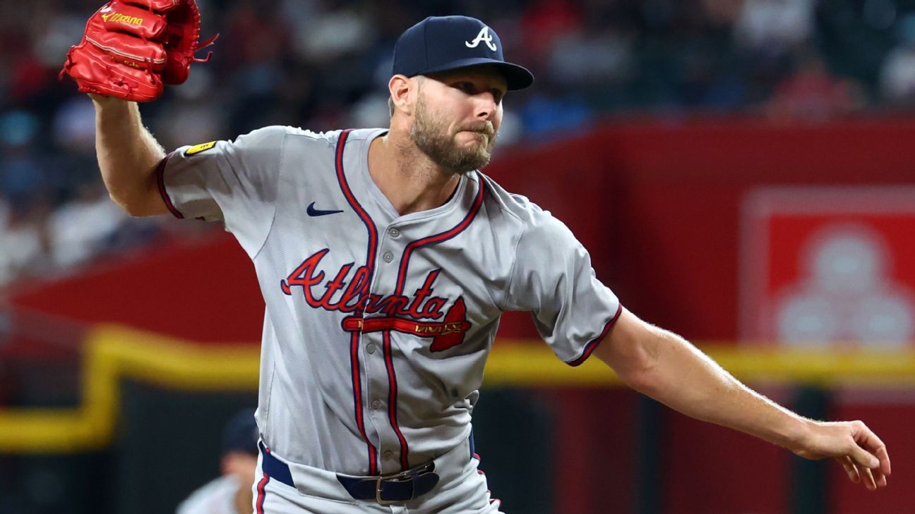 Chris Sale scores his twelfth win for the Atlanta Braves, making him the MLB leader