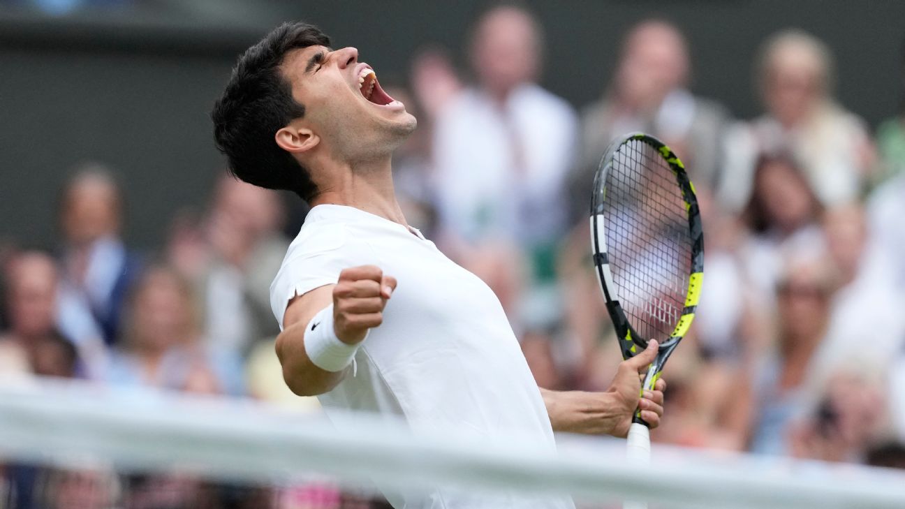 Alcaraz tops Medvedev, on to Wimbledon final