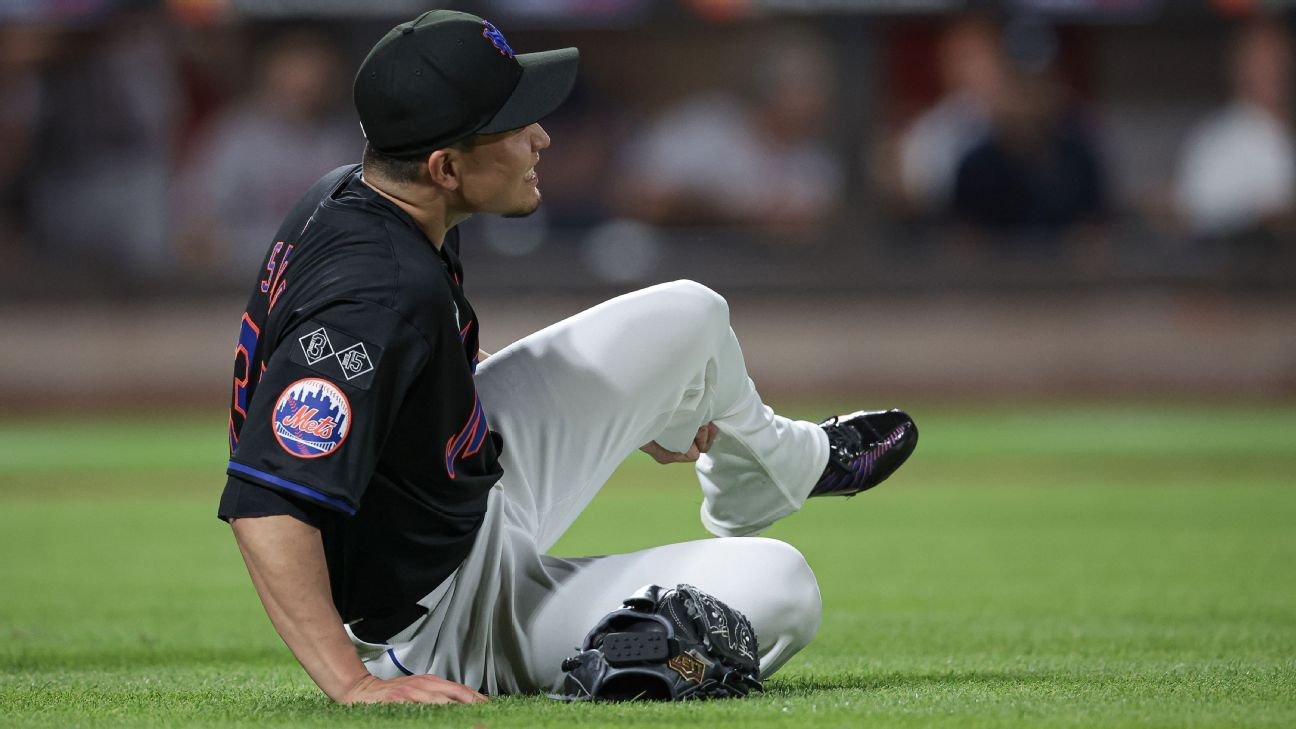 Mets ace Senga exits season debut with calf strain