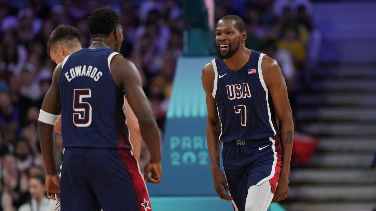 KD shows out in return: Takeaways from Team USA’s Olympic win over Serbia