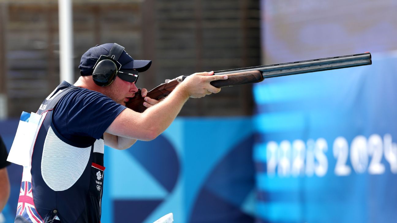 Olympics 2024 Nathan Hales wins gold in trap shooting ESPN