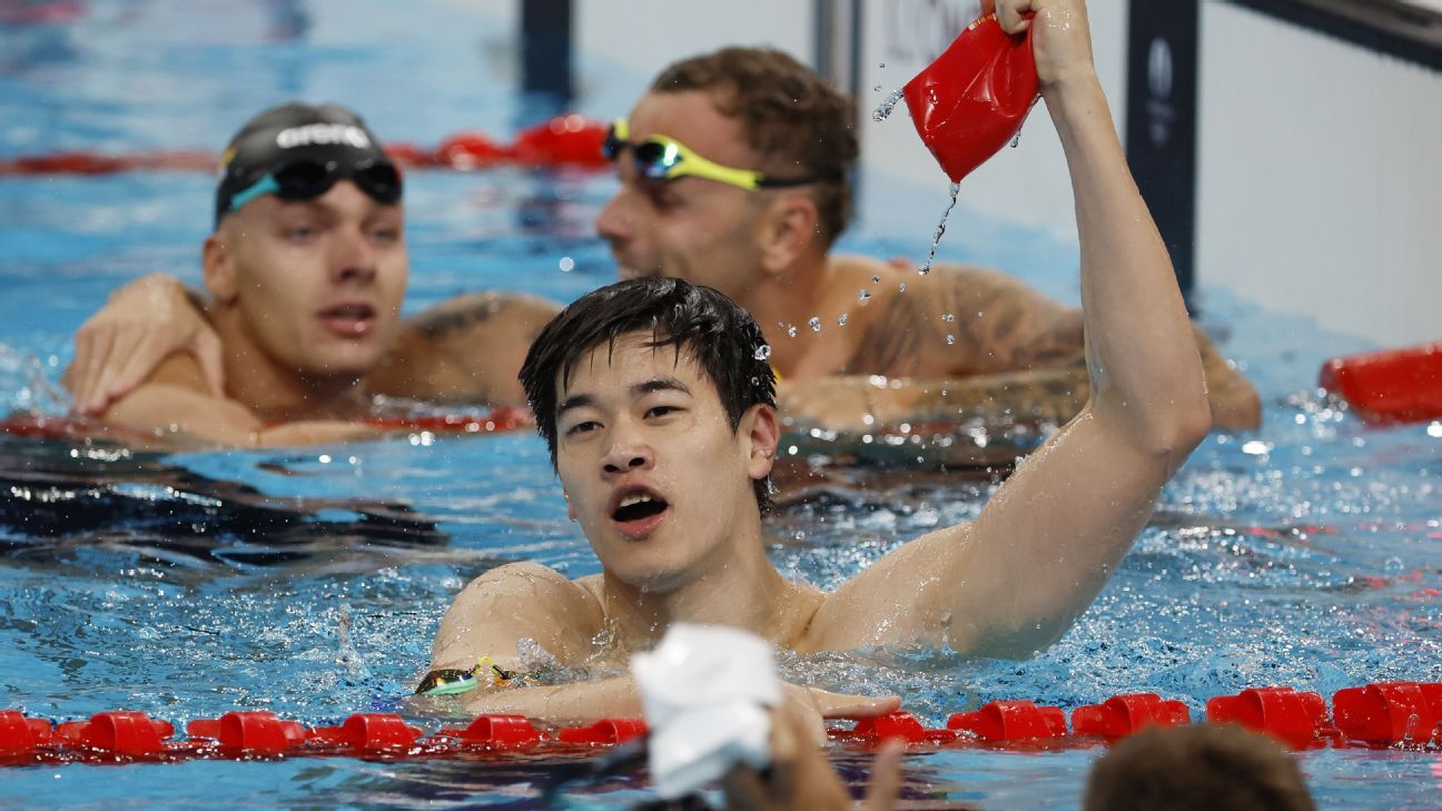 Zhanle Pan logra primer récord mundial de natación de Paris 2024 ESPN