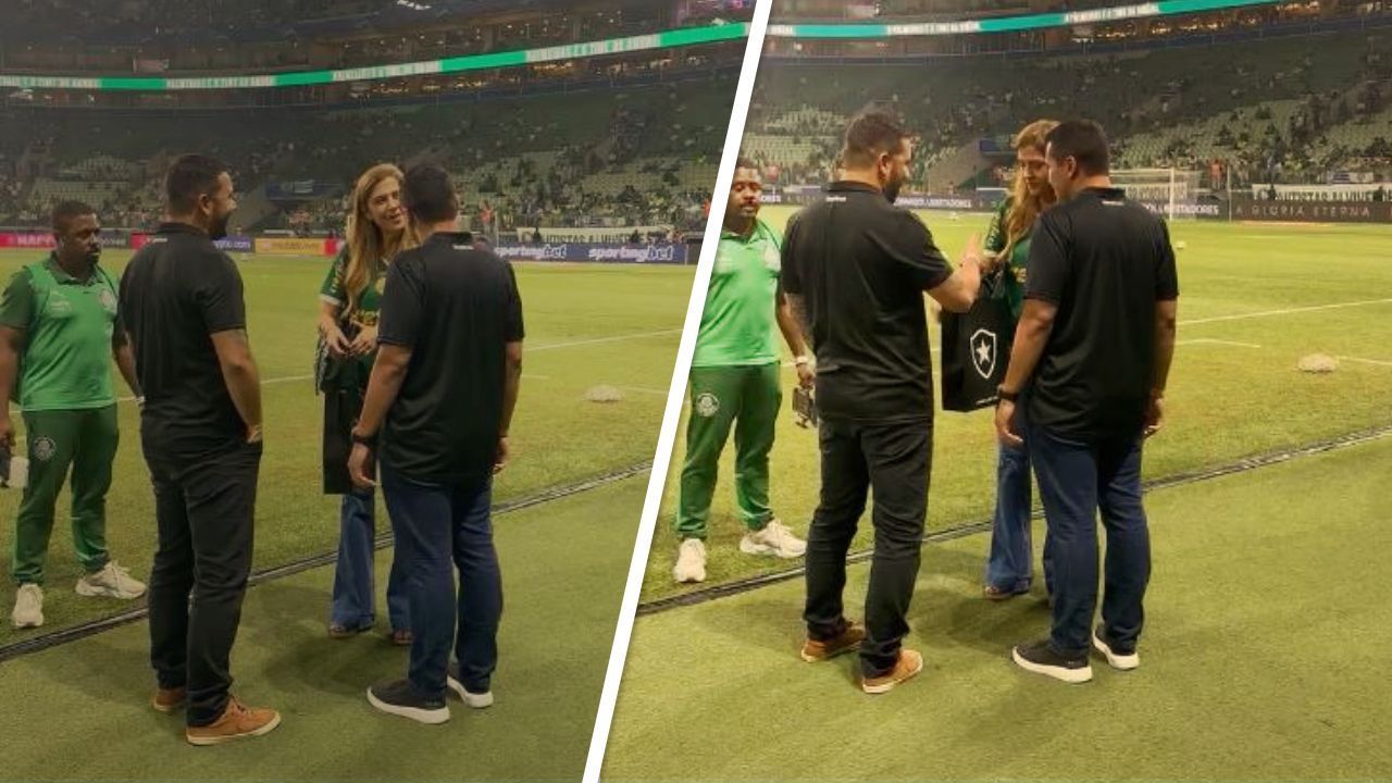 Botafogo presenteia Leila Pereira no Allianz Parque em gesto conciliador.