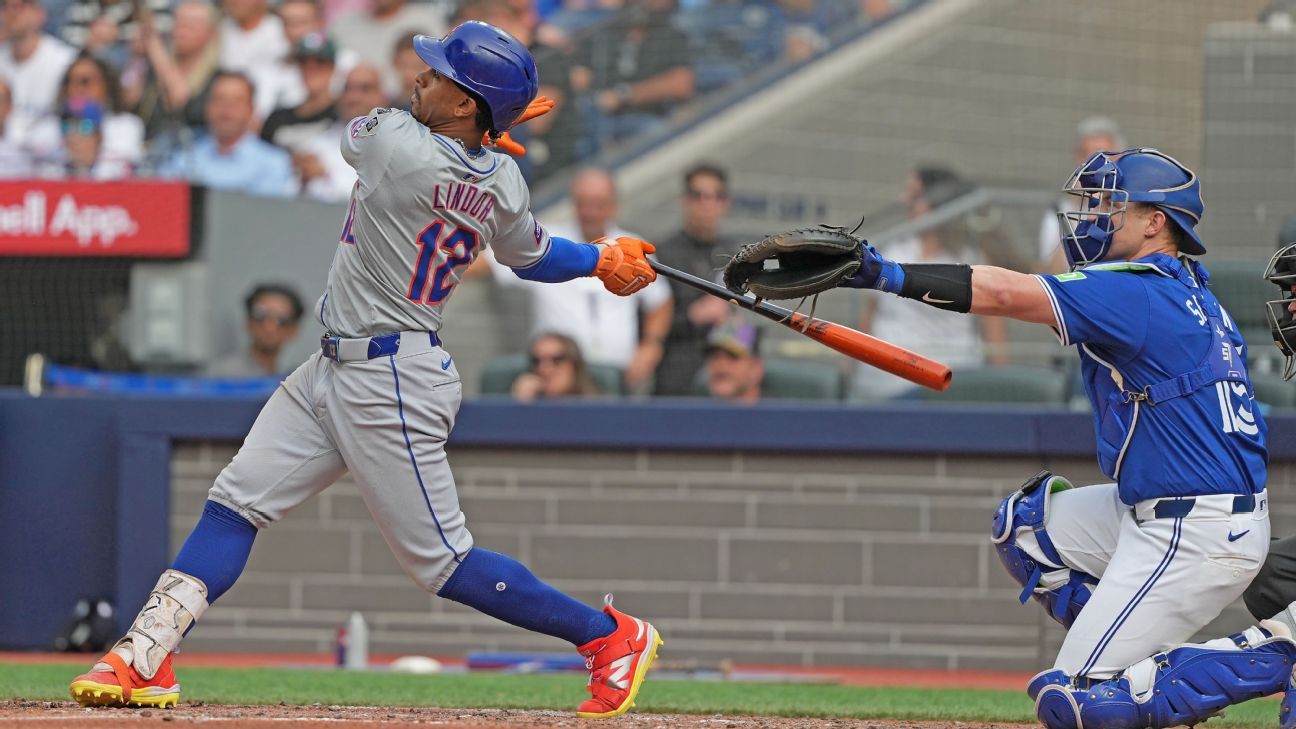 Lindor's HR ends Jays' no-no in 9th as Mets rally