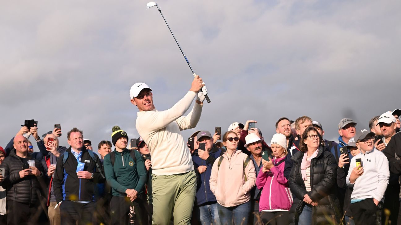 Rory McIlroy takes the lead at the Irish Open with a 69 in the third round