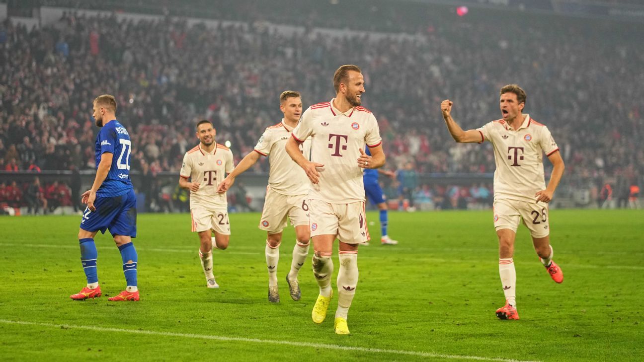 Kane ultrapassa Rooney e recordes caem na goleada do Bayern de Munique
 #ÚltimasNotícias