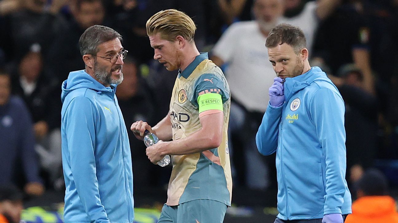 Kevin De Bruyne gives Man City injury scare before Arsenal clash