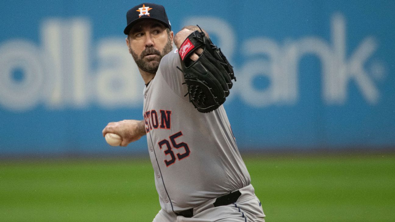 Verlander, fuera del roster de Astros para la serie de Wild Card ESPN