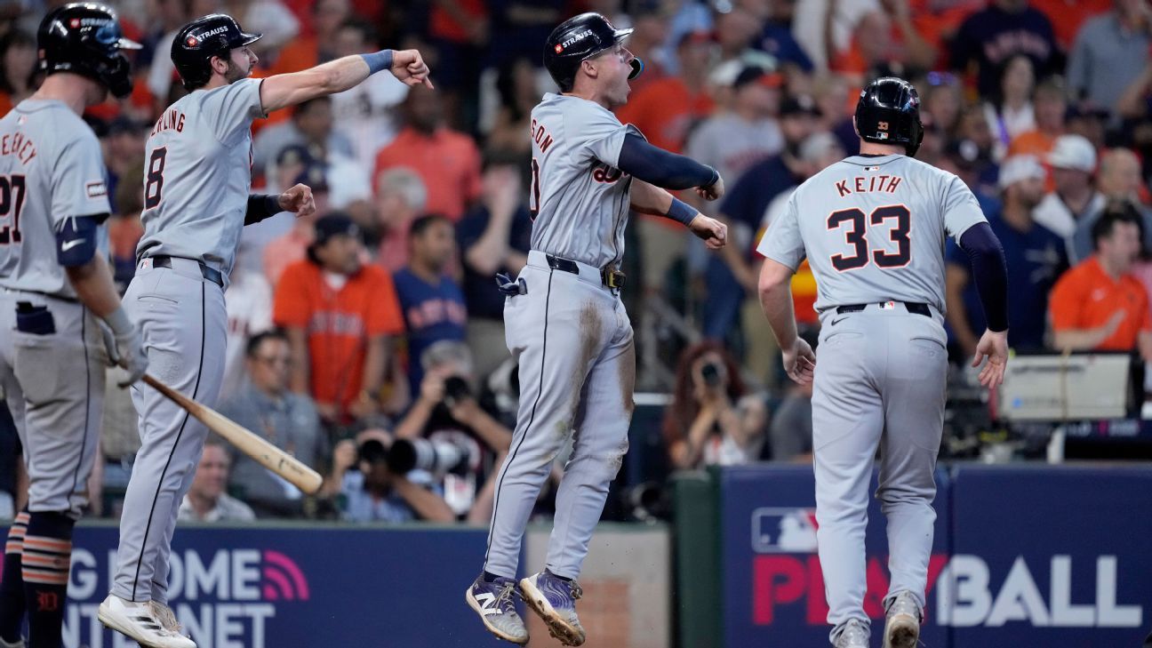 Tigers rally in 8th, knock off Astros to advance