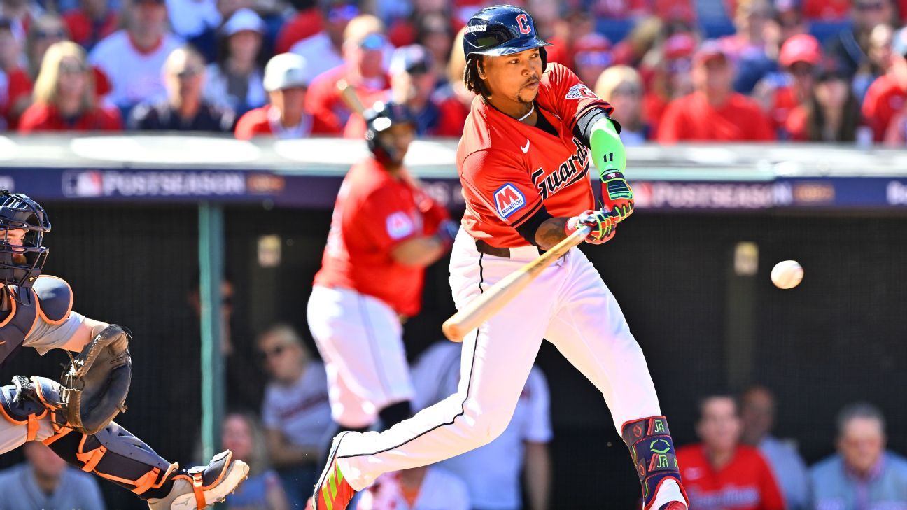 Lane Thomas’ home run pushes the Guardians past the Tigers in the ALDS opener