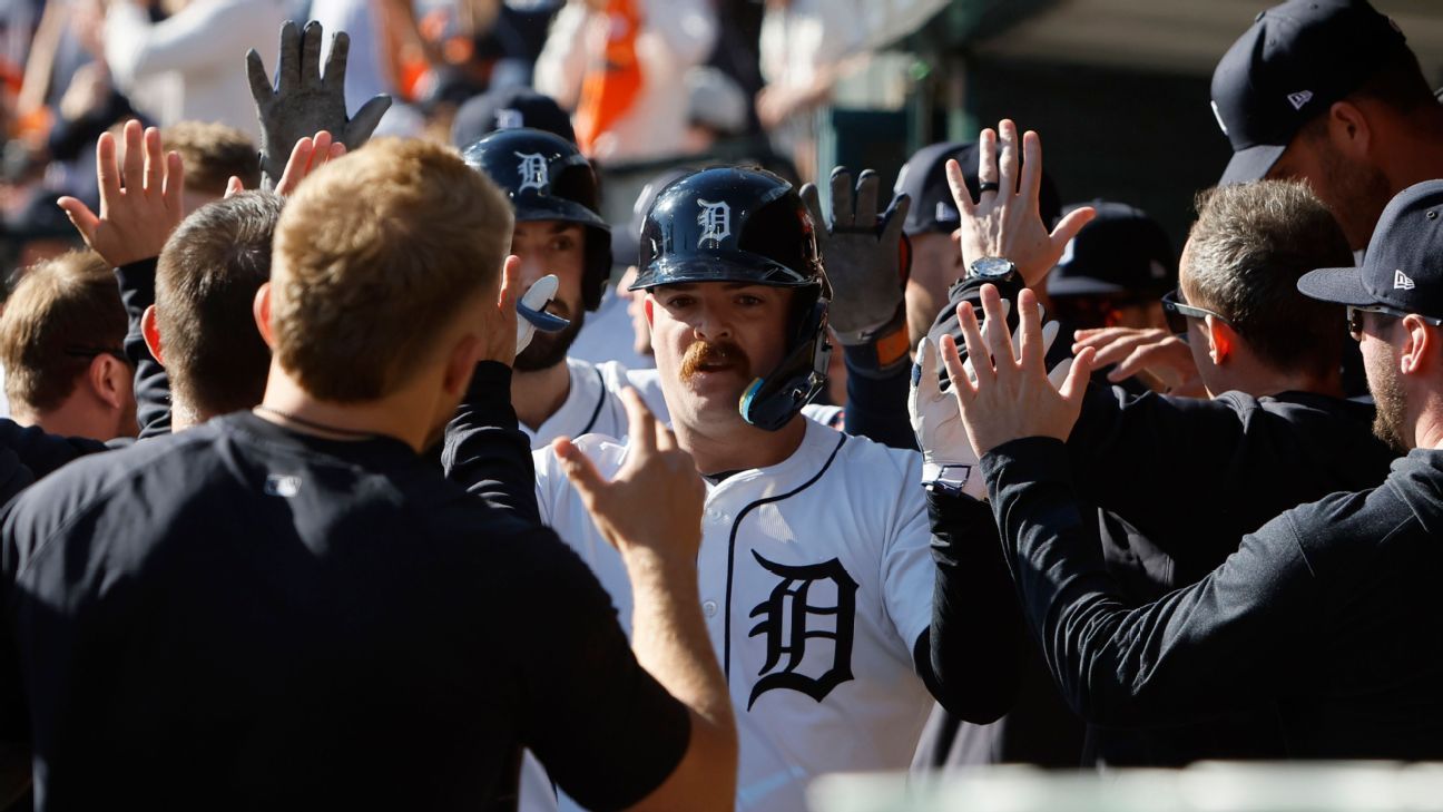 Tigers win Game 3, extend Guardians' scoreless streak to 20 innings - ESPN