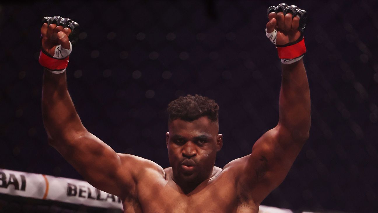 Emotional Francis Ngannou wins PFL title; says the fight was for his son