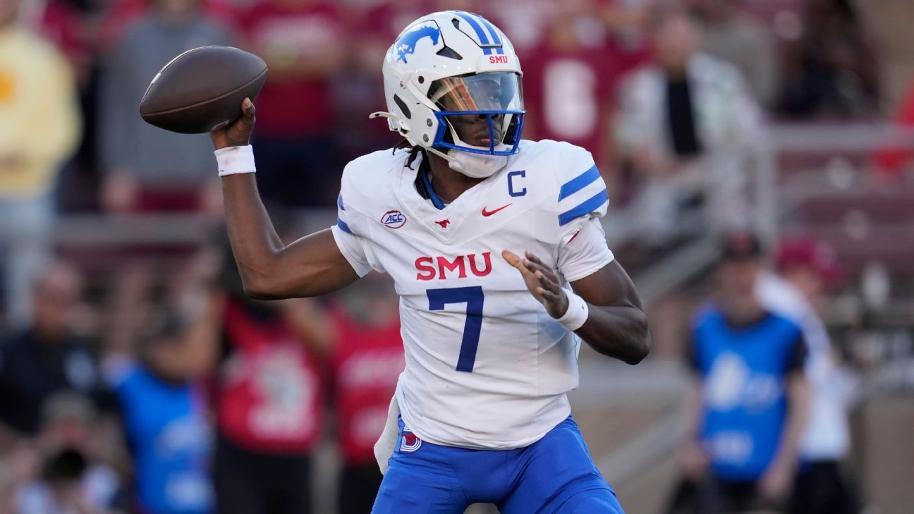 SMU QB Kevin Jennings cleared against Pitt; WR Jake Bailey is out