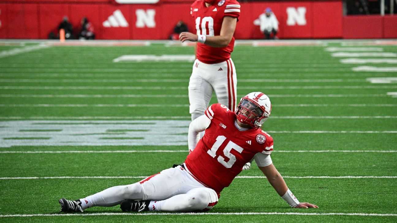 Nebraska’s Dylan Raiola left the loss to UCLA with a back injury